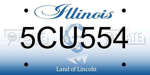5CU554 Illinois License Plate