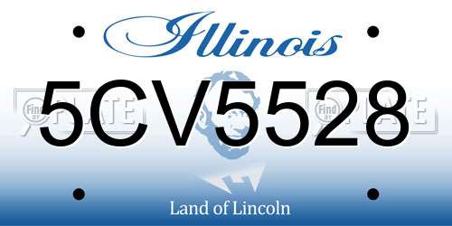 5CV5528 Illinois License Plate