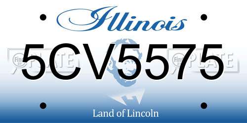 5CV5575 Illinois License Plate