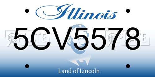 5CV5578 Illinois License Plate