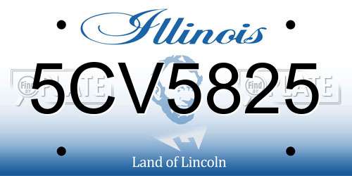 5CV5825 Illinois License Plate