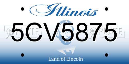 5CV5875 Illinois License Plate