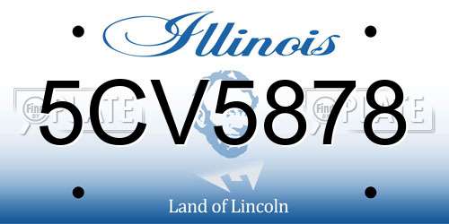 5CV5878 Illinois License Plate