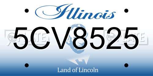 5CV8525 Illinois License Plate