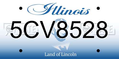 5CV8528 Illinois License Plate