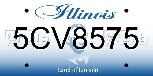 5CV8575 Illinois License Plate