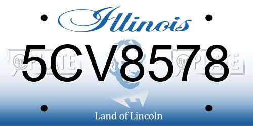 5CV8578 Illinois License Plate