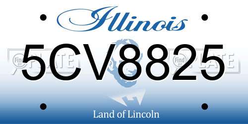 5CV8825 Illinois License Plate