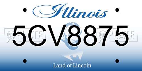 5CV8875 Illinois License Plate