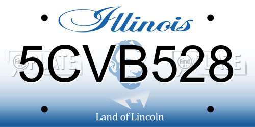 5CVB528 Illinois License Plate
