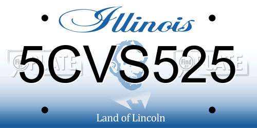 5CVS525 Illinois License Plate