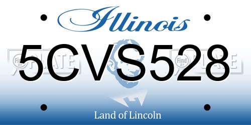 5CVS528 Illinois License Plate