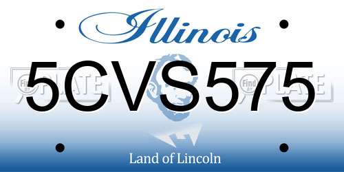 5CVS575 Illinois License Plate