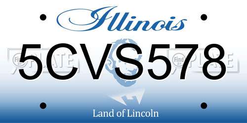 5CVS578 Illinois License Plate