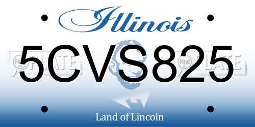 5CVS825 Illinois License Plate