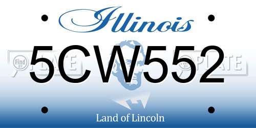 5CW552 Illinois License Plate