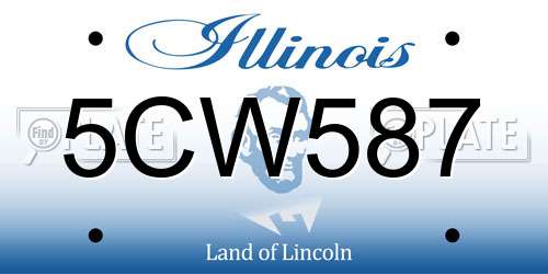 5CW587 Illinois License Plate