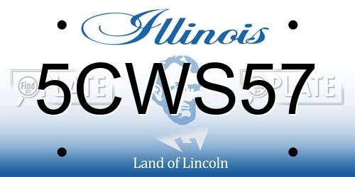 5CWS57 Illinois License Plate