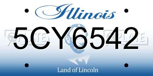5CY6542 Illinois License Plate