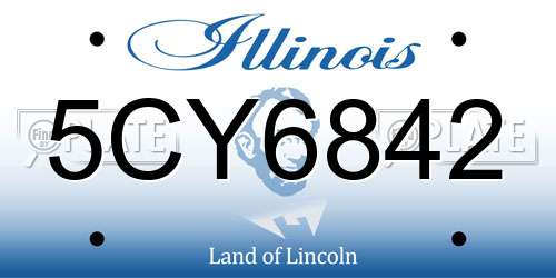 5CY6842 Illinois License Plate