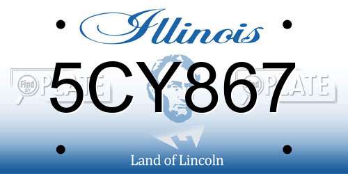 5CY867 Illinois License Plate