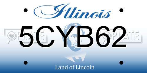 5CYB62 Illinois License Plate