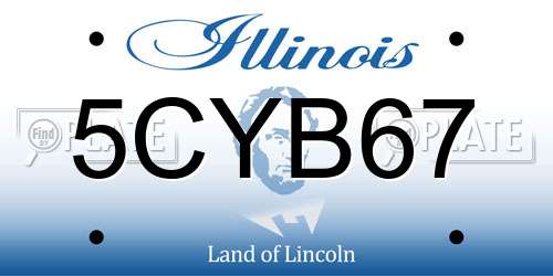 5CYB67 Illinois License Plate