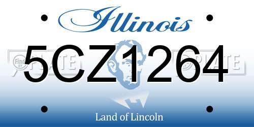 5CZ1264 Illinois License Plate