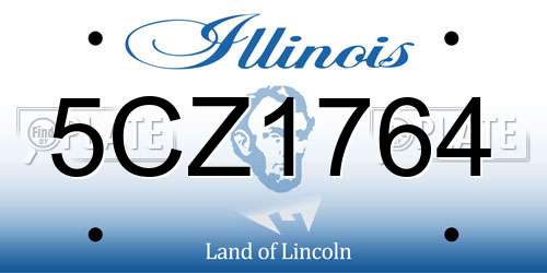 5CZ1764 Illinois License Plate