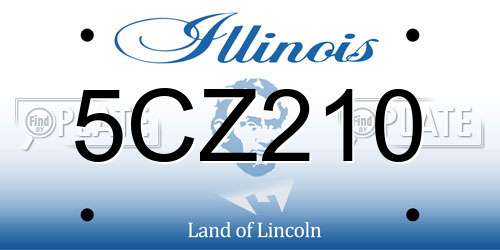 5CZ210 Illinois License Plate