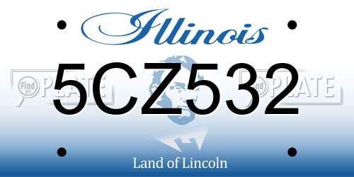 5CZ532 Illinois License Plate