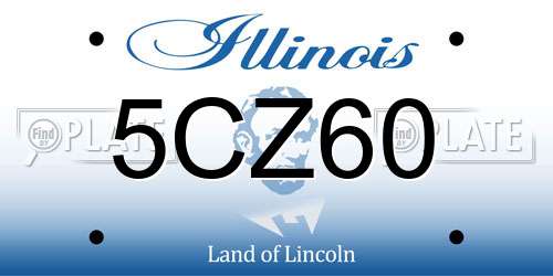 5CZ60 Illinois License Plate