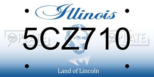 5CZ710 Illinois License Plate
