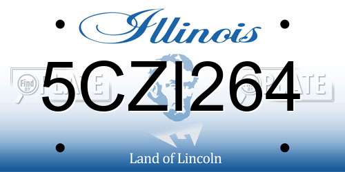 5CZI264 Illinois License Plate