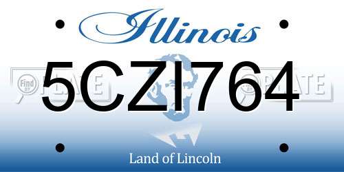 5CZI764 Illinois License Plate