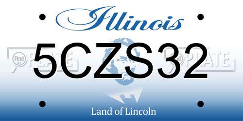 5CZS32 Illinois License Plate
