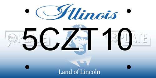 5CZT10 Illinois License Plate