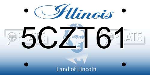5CZT61 Illinois License Plate