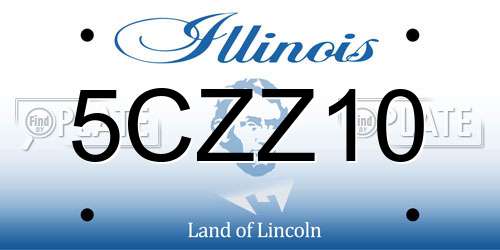 5CZZ10 Illinois License Plate