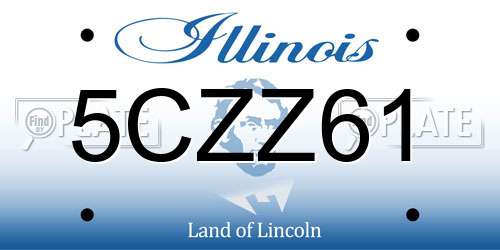 5CZZ61 Illinois License Plate