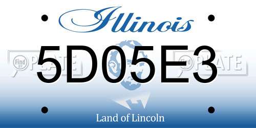 5D05E3 Illinois License Plate