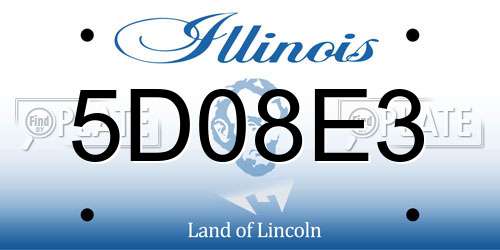 5D08E3 Illinois License Plate