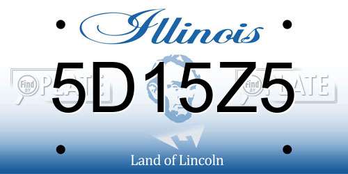 5D15Z5 Illinois License Plate