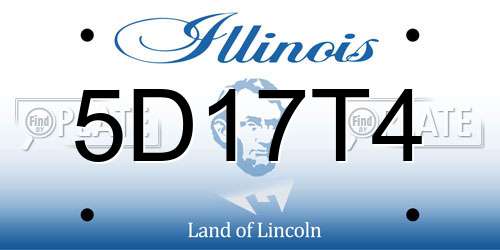 5D17T4 Illinois License Plate