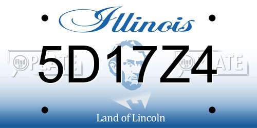 5D17Z4 Illinois License Plate