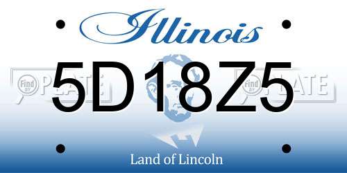 5D18Z5 Illinois License Plate