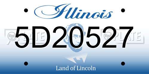 5D20527 Illinois License Plate