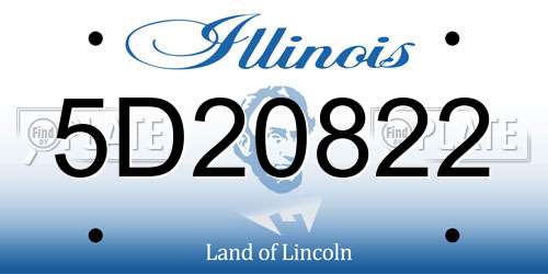 5D20822 Illinois License Plate