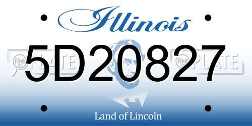 5D20827 Illinois License Plate