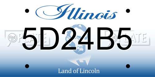 5D24B5 Illinois License Plate
